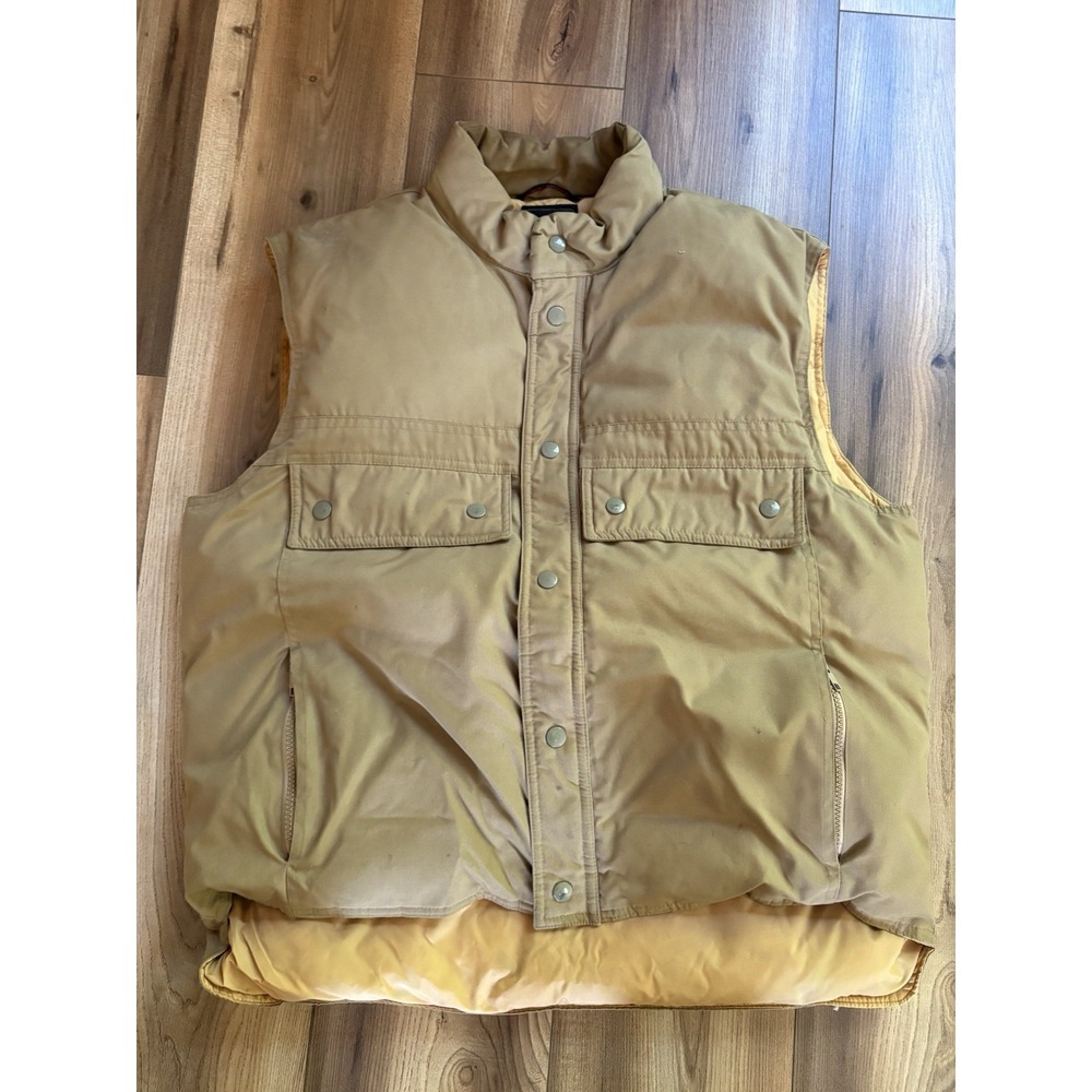 Vintage Argus Sportswear Hunting Down Vest‎ Hiking Tan